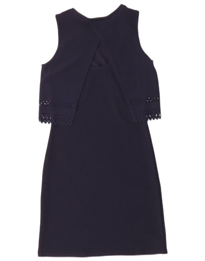 MISS SELFRIDGE Womens Sleeveless Shift Dress UK 8 Small Navy Blue