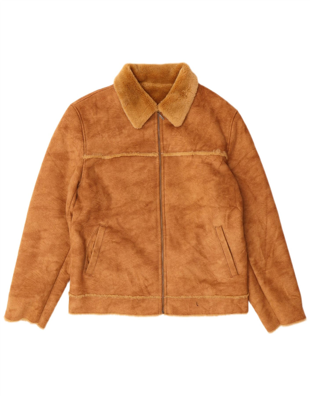 Giacca in pelle scamosciata Sherpa da donna Mauritius UK 18 XL Marrone