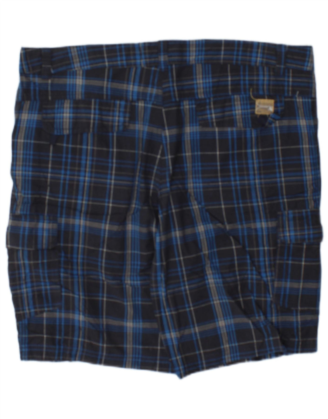 Pantaloncini cargo da uomo Brugi IT 52 XL W36 cotone a quadri blu navy