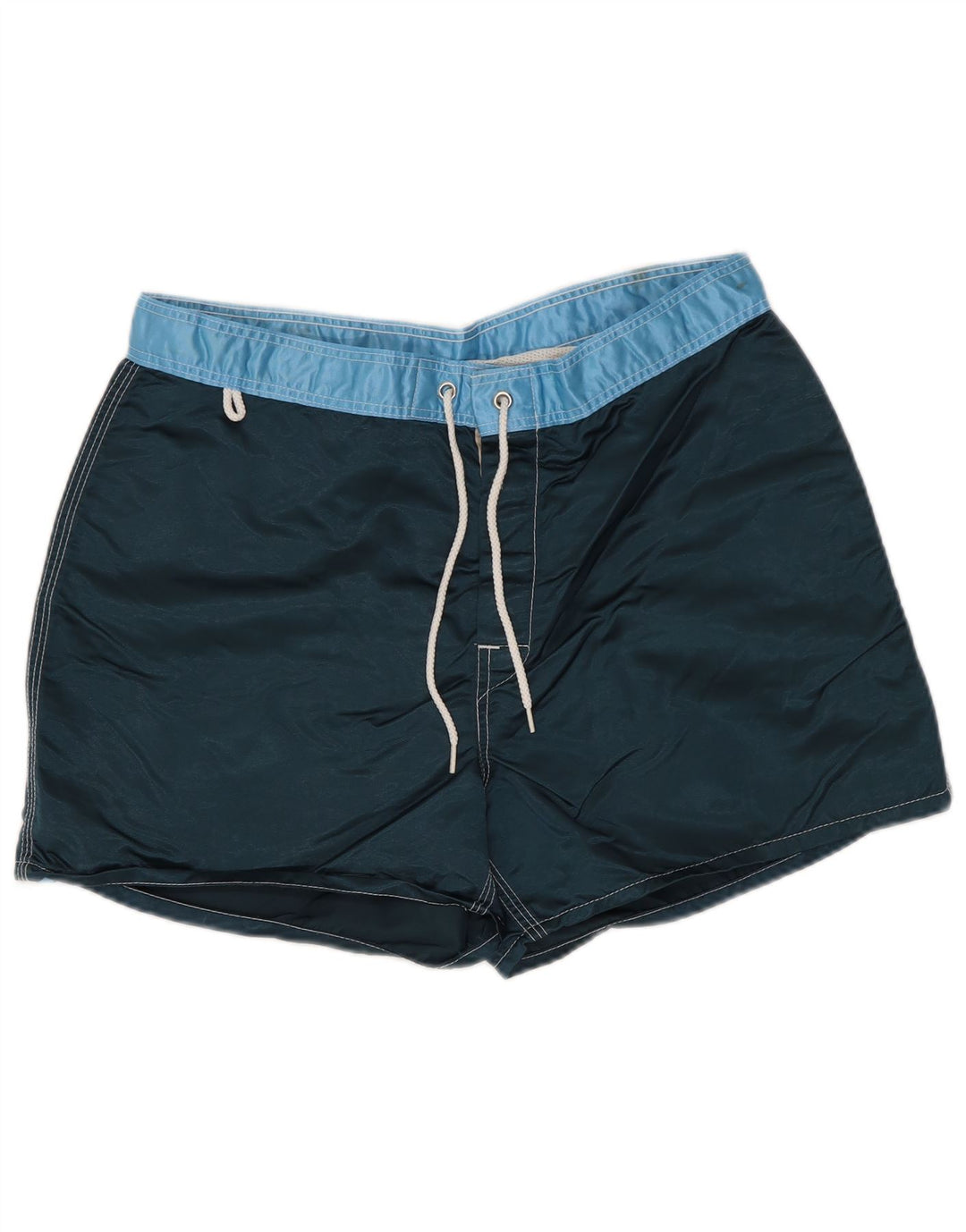 Pantaloncini da bagno da uomo SUNDEK nylon medio a righe blu navy