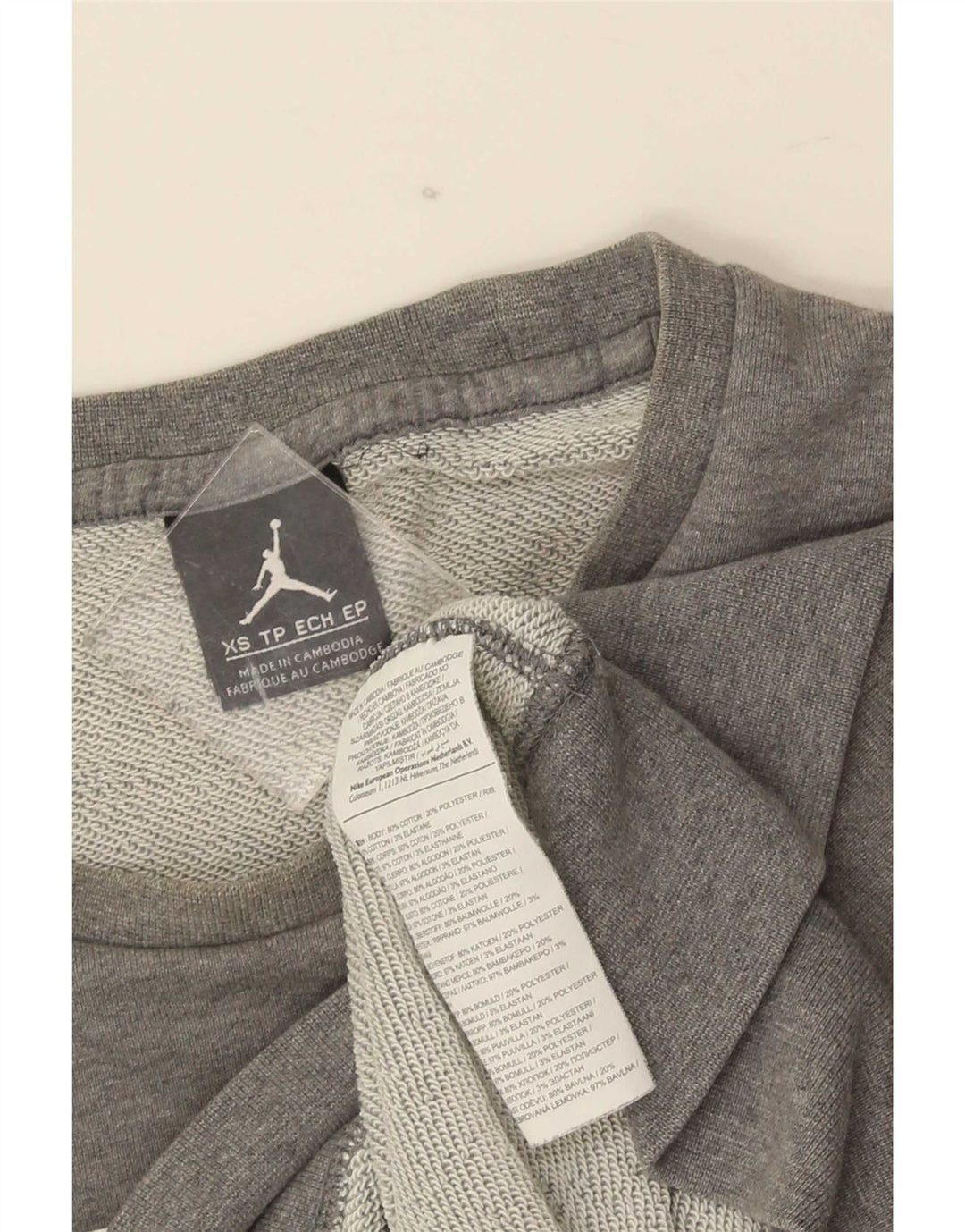 Felpa grafica da uomo Nike XS in cotone grigio