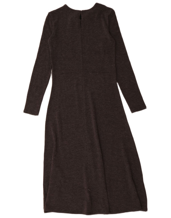 Abito maglione a maniche lunghe da donna Zara UK 12 Marrone medio