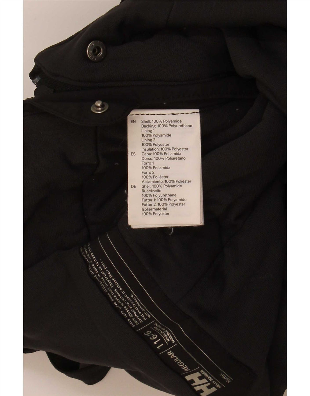 Pantaloni da sci con salopette grafica da bambino Helly Hansen 5-6 anni in poliammide nero