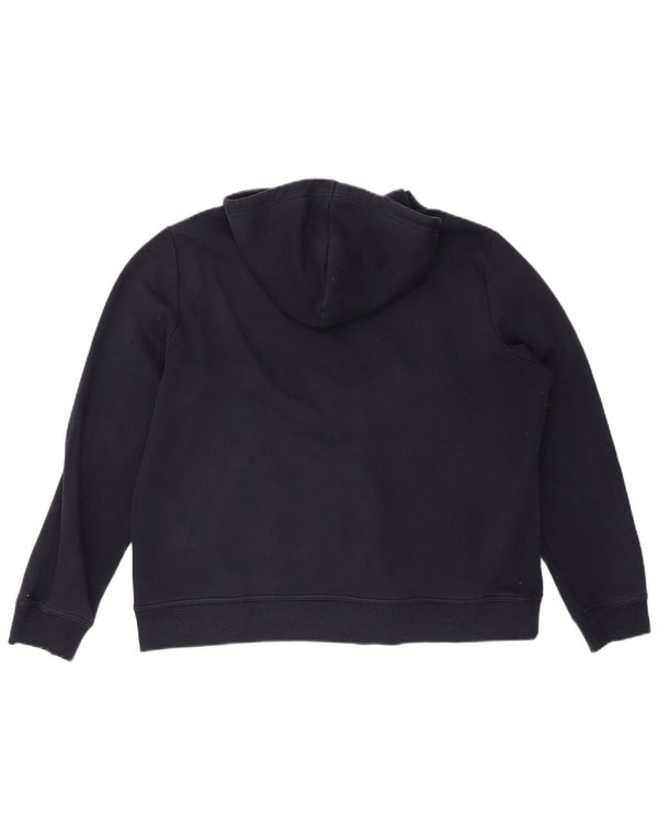 Maglione con cappuccio e zip grafica da donna Tommy Hilfiger 2XL cotone blu navy
