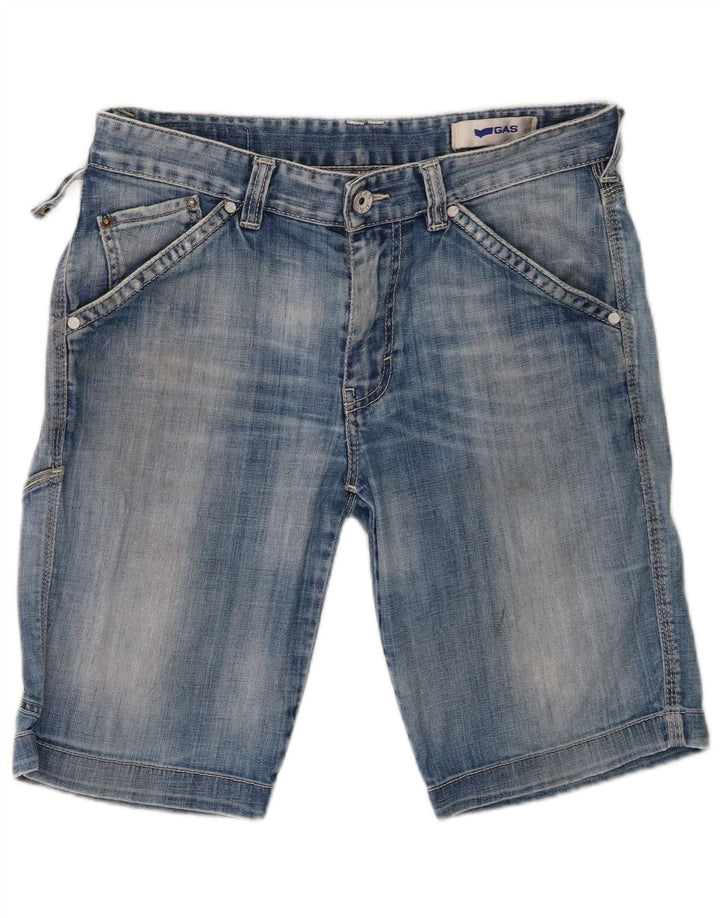 Pantaloncini di jeans da uomo Gas W31 cotone blu medio