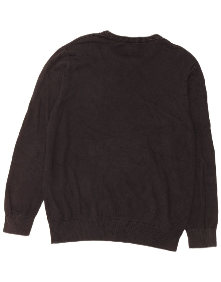 Maglione maglione girocollo da uomo Timberland grande cotone nero