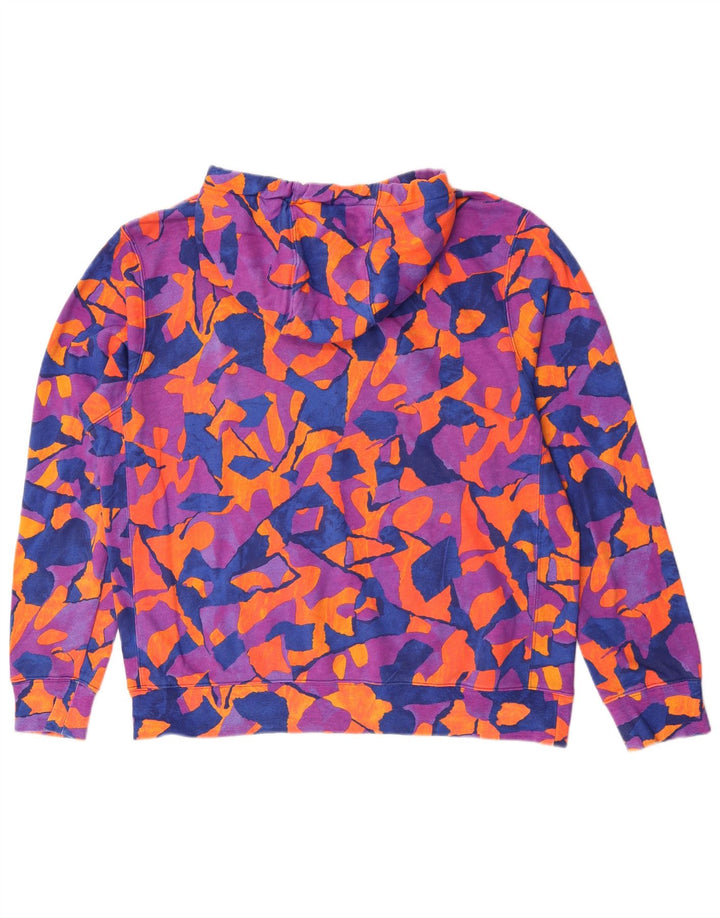 Felpa con cappuccio da uomo Nike grande in cotone geometrico multicolore