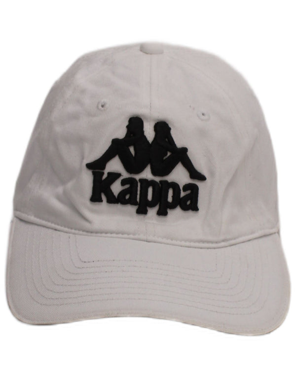 Berretto da baseball grafico da uomo Kappa, taglia unica, in cotone bianco