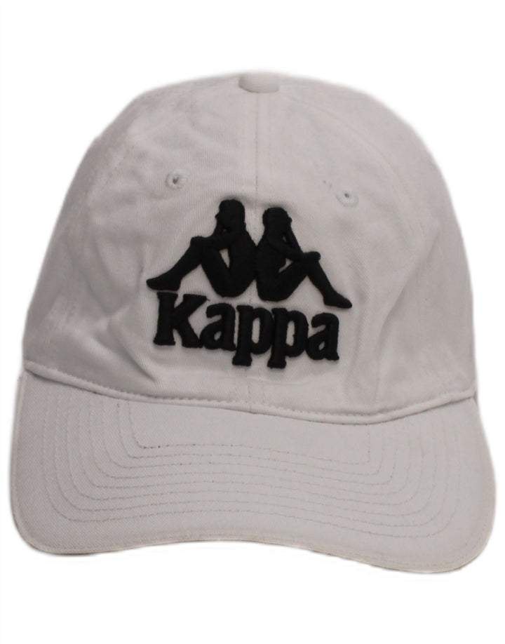 Berretto da baseball grafico da uomo Kappa, taglia unica, in cotone bianco