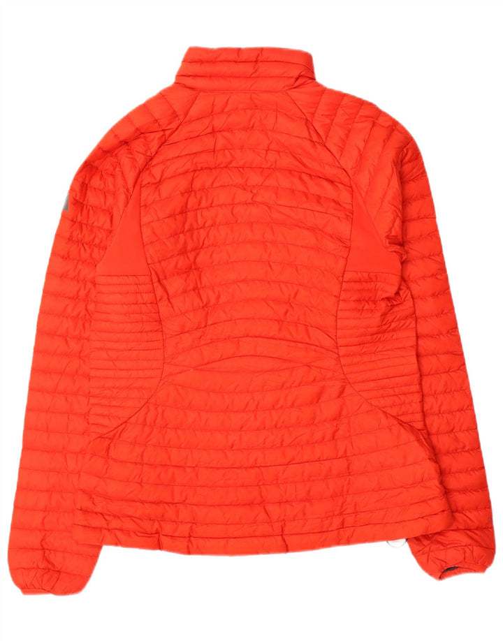 Giacca imbottita da donna EDDIE BAUER UK 10 piccola rossa in poliestere