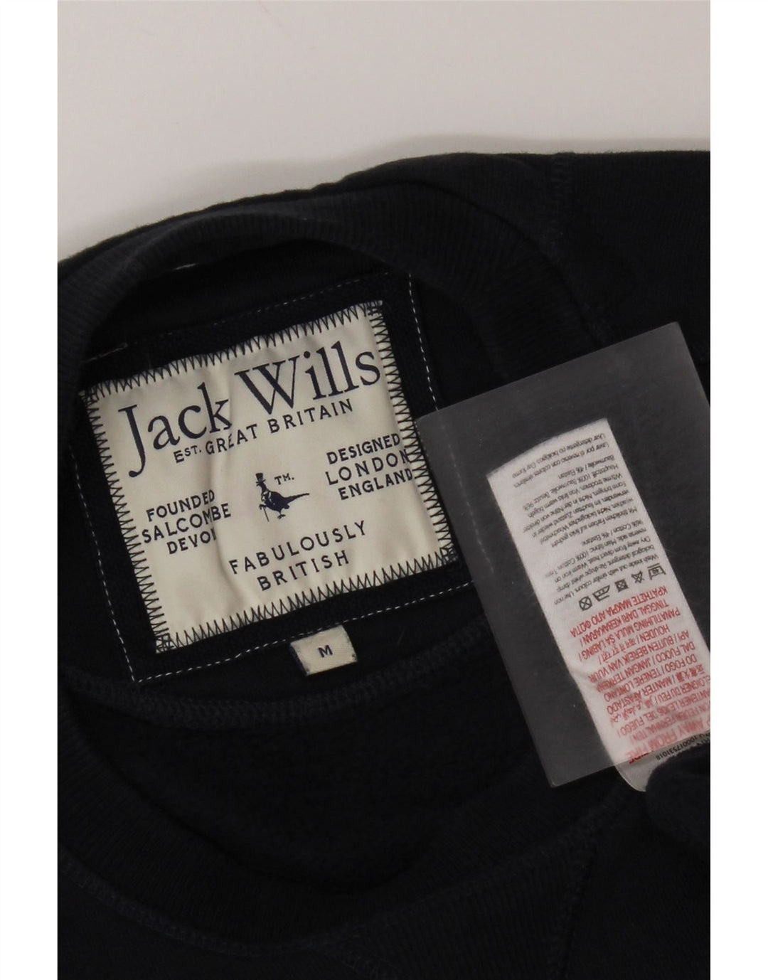 Felpa da uomo Jack Wills Maglione medio in cotone blu navy