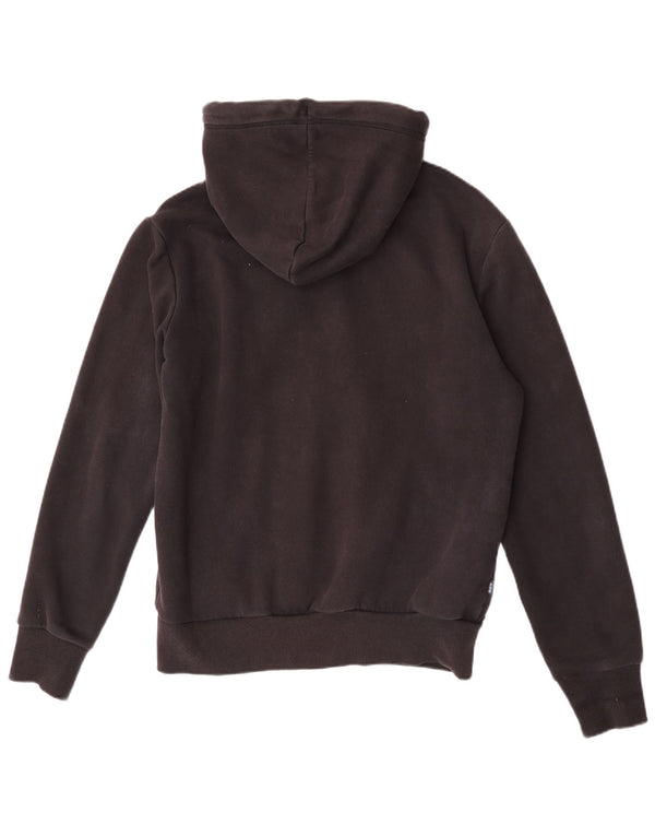 Maglione con cappuccio e zip da uomo Superdry grande in cotone nero