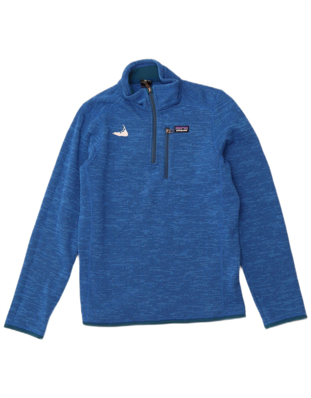 PATAGONIA Felpa con collo con zip per ragazzi 15-16 anni 2XL Poliestere blu