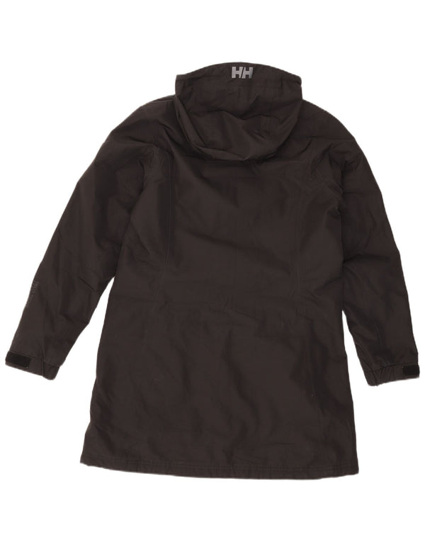 Giacca a vento con cappuccio da donna Helly Hansen UK 14 poliestere nero medio