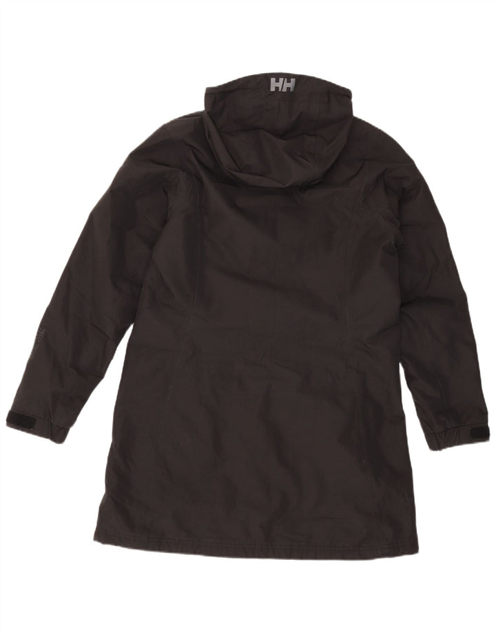 Giacca a vento con cappuccio da donna Helly Hansen UK 14 poliestere nero medio