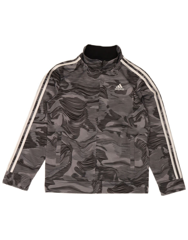 Giacca Top della Tuta da Ragazzo Adidas 14-15 Anni Large Grigia Camouflage