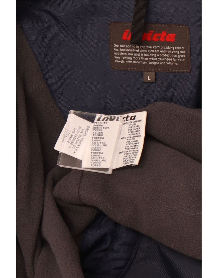 Giacca a vento da uomo INVICTA UK 40 Large in nylon blu navy