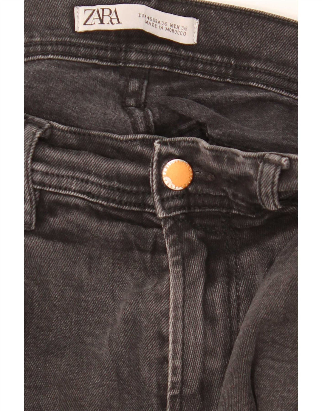 Jeans slim da uomo Zara EU 46 XL W36 L30 Nero