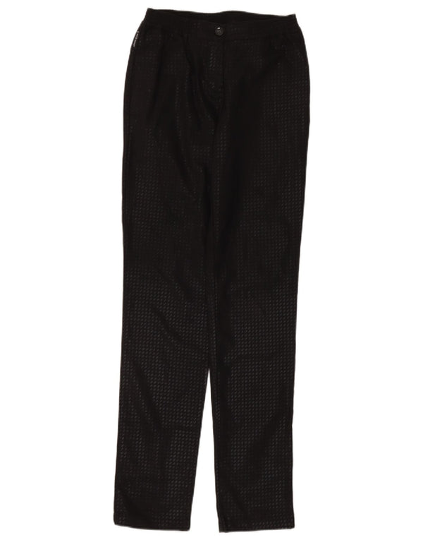 Armani Womens Slim Casual Trousers W34 L32 Black Cotton