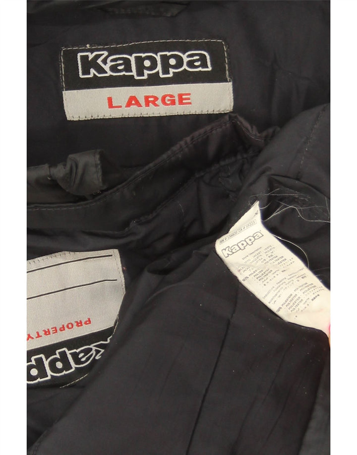 Giacca imbottita da uomo Kappa UK 40 Large nera in poliestere