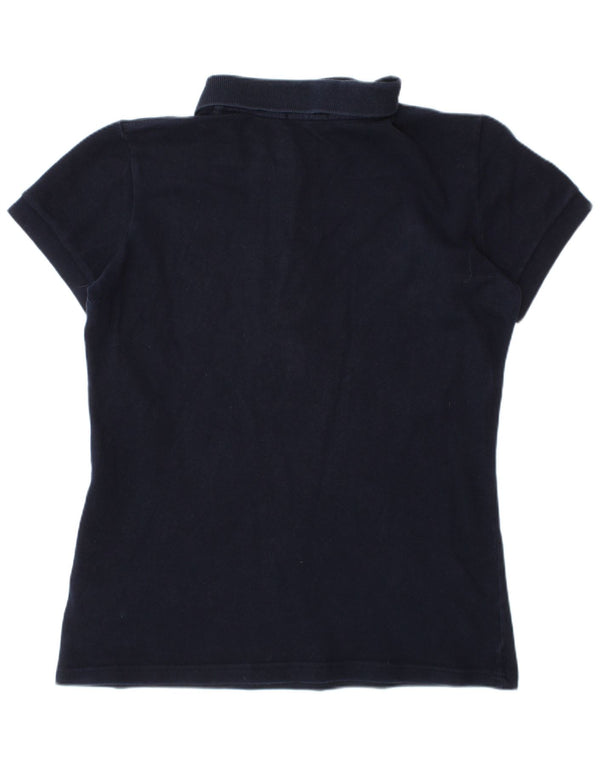 Polo corta da donna Fred Perry UK 10 piccola in cotone blu navy