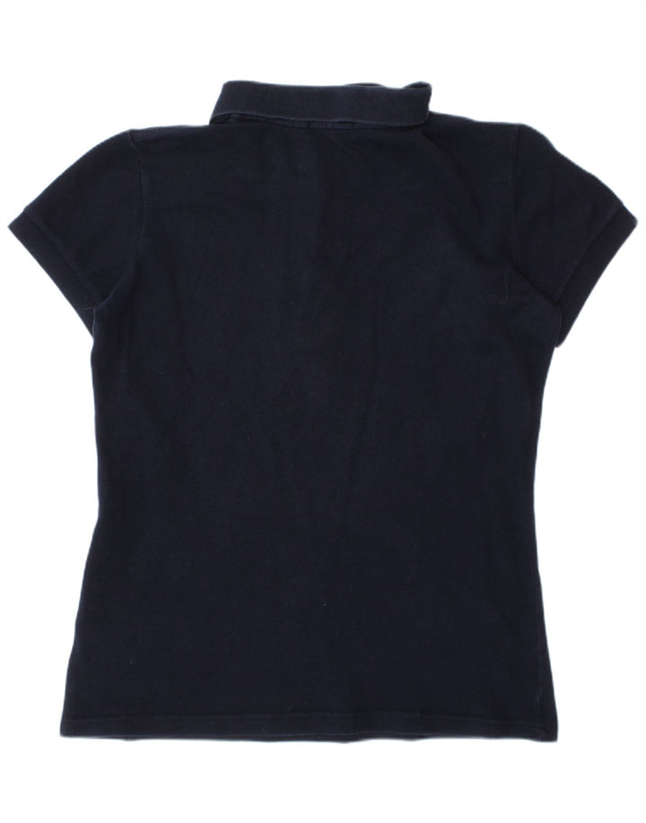 Polo corta da donna Fred Perry UK 10 piccola in cotone blu navy