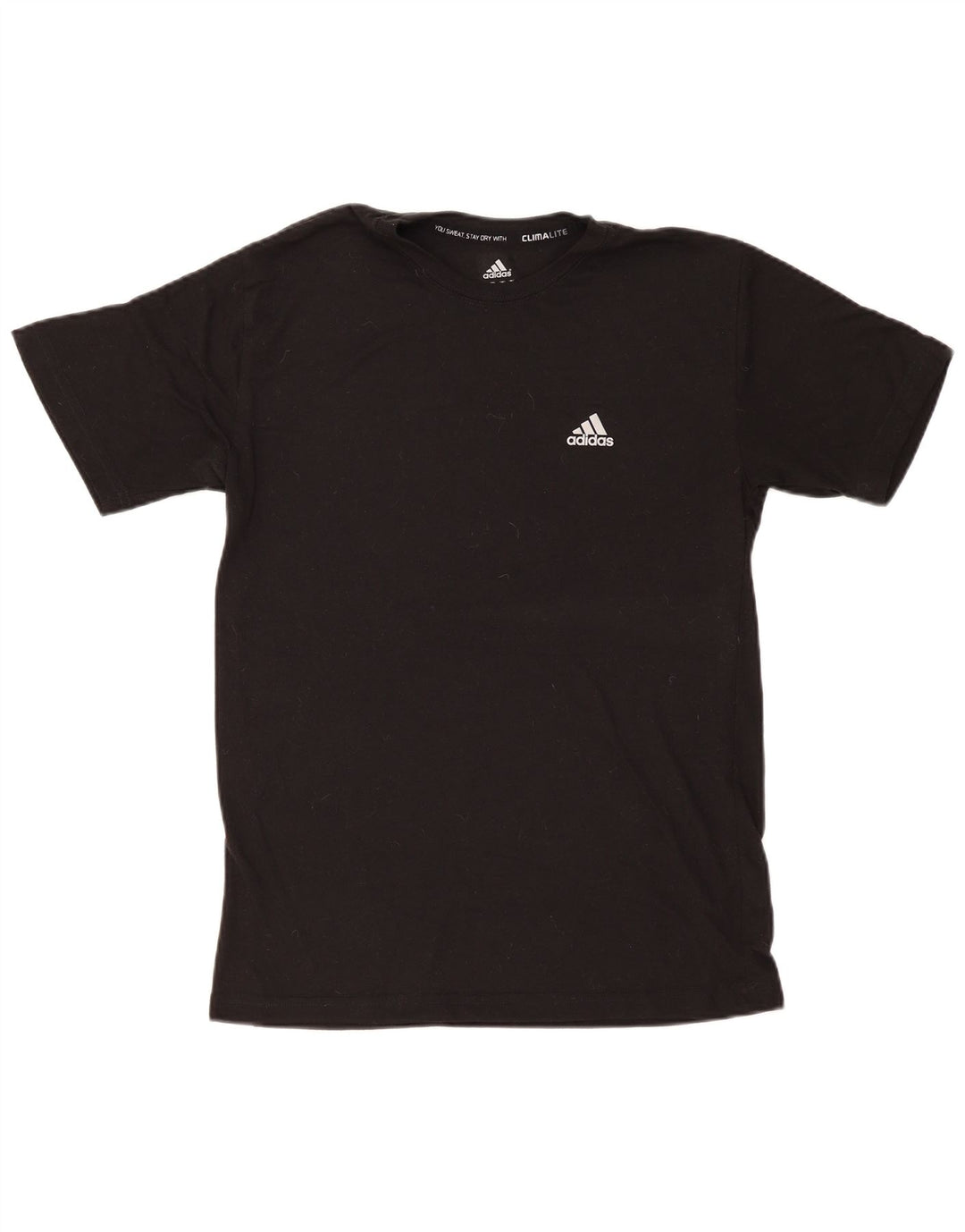 Adidas Mens Climalite T-Shirt Top Medium Black Polyester