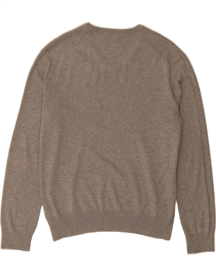 POLO RALPH LAUREN Maglione da uomo con scollo a V in cotone grigio medio