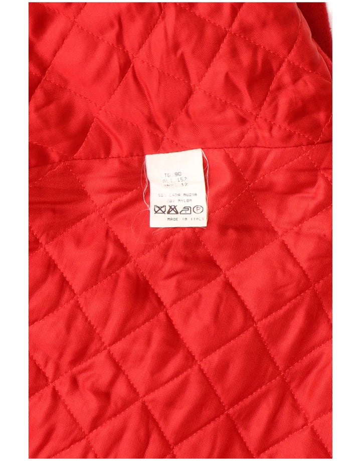 Cappotto poncho vintage per bambina 11-12 anni in lana rossa