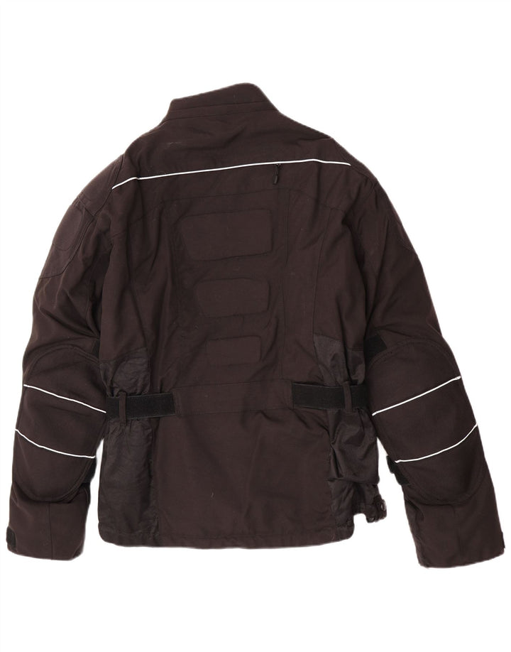 Giacca da corsa imbottita da uomo vintage UK 40 grande in poliammide nera