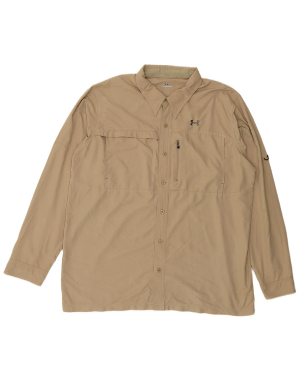 Camicia da uomo Under Armour 2XL Poliestere beige