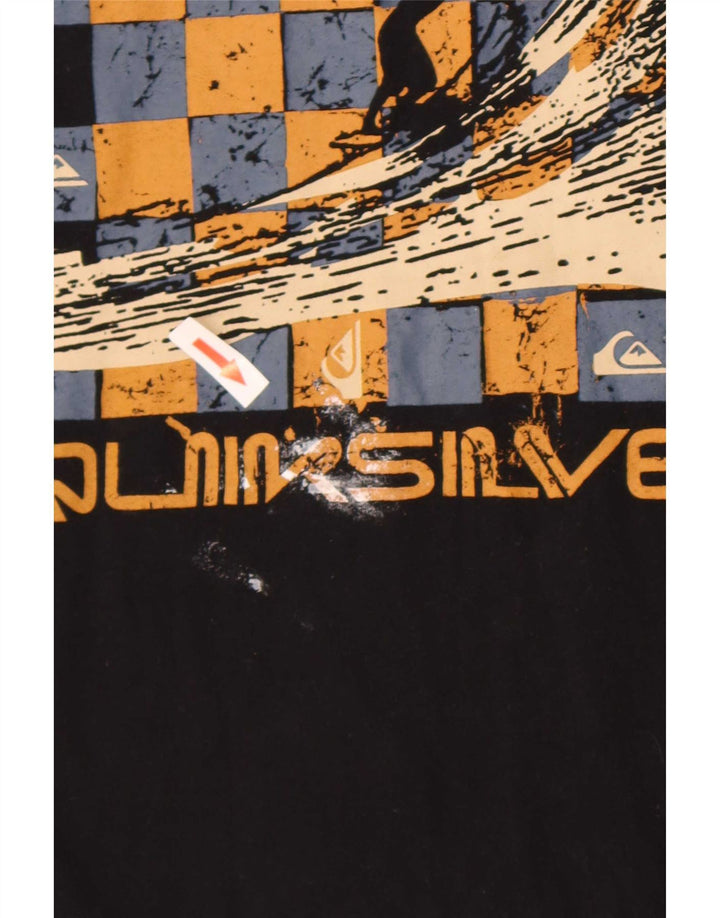 T-shirt grafica regolare da uomo Quiksilver, taglia grande, in cotone nero