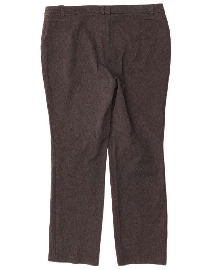 Pantaloni dritti da donna Marks & Spencer UK 16 Large W36 L31 Poliestere grigio