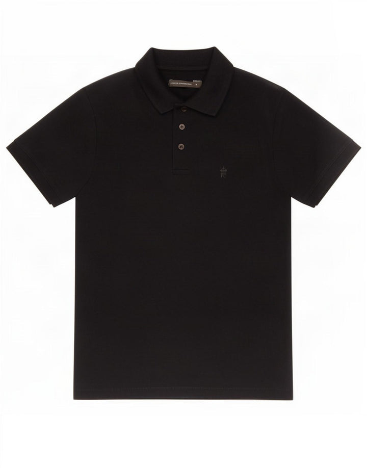 Polo da uomo French Connection piccola in cotone nero