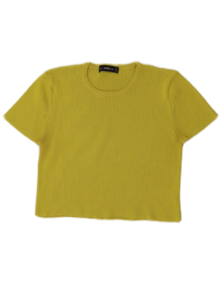 Top corto da donna Zara UK 8 piccolo verde