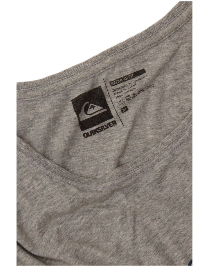 T-shirt grafica da uomo con vestibilità regolare Quiksilver, cotone grigio medio