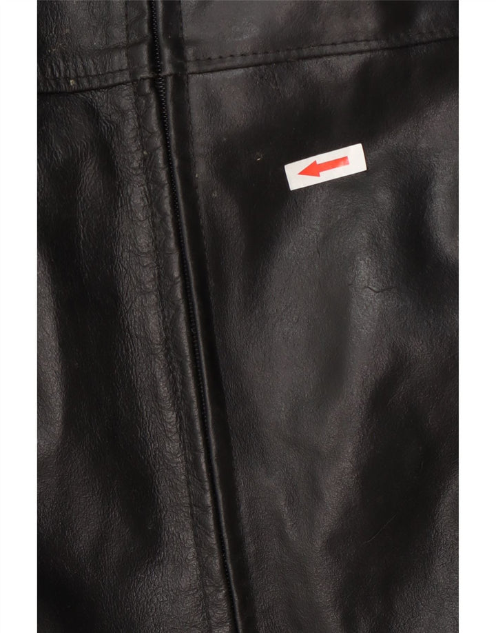 Giacca in pelle vintage da uomo UK 40 grande nera