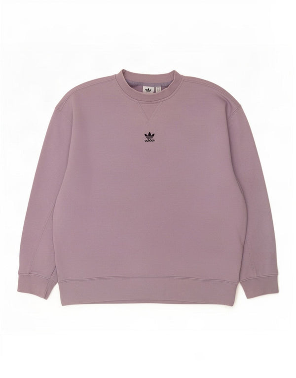 Felpa oversize da donna Adidas UK 6 XS cotone viola
