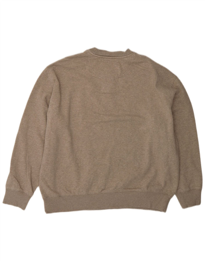 Felpa oversize da uomo Marks & Spencer, maglione XL, cotone chiazzato grigio