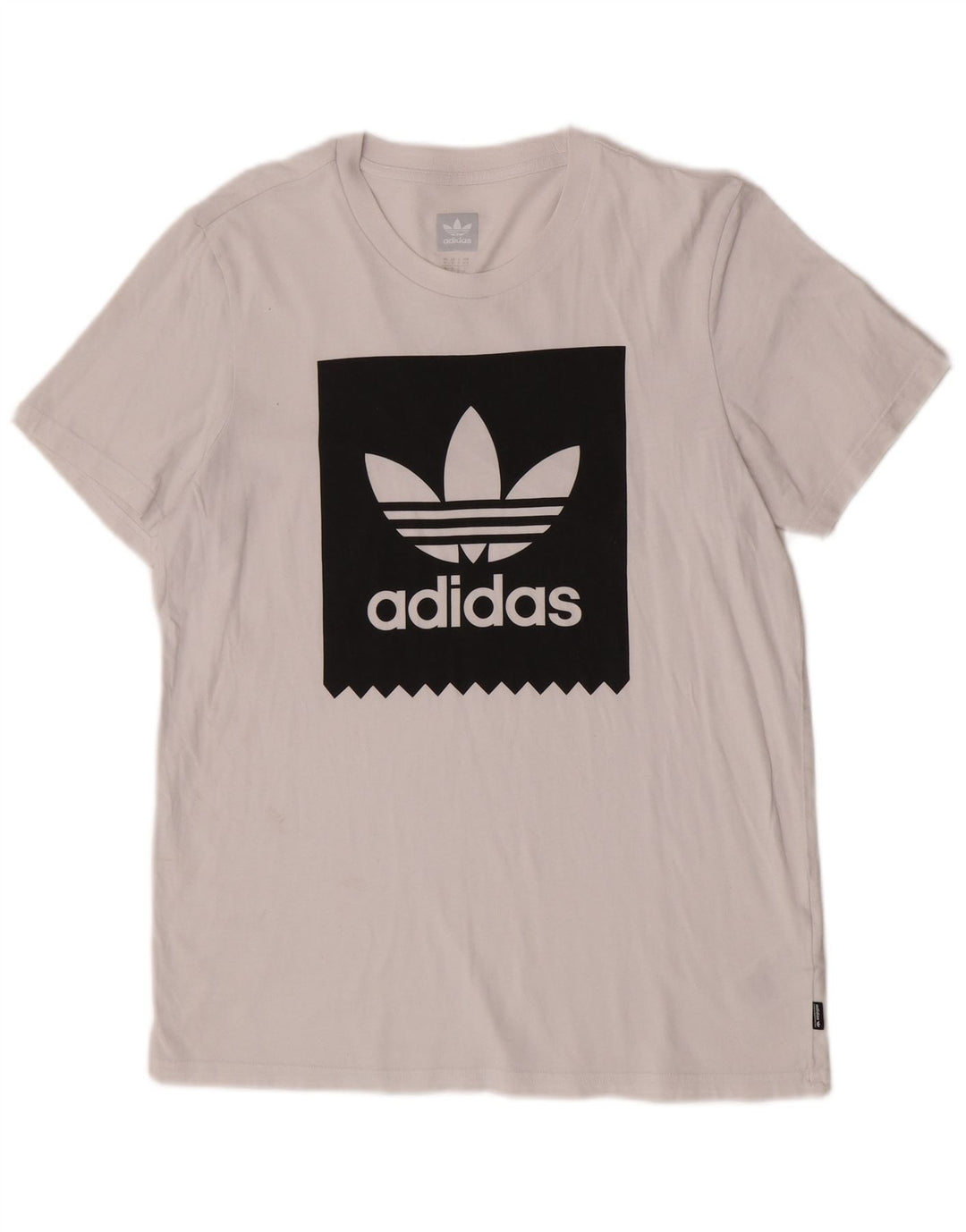 T-shirt grafica da uomo Adidas Top in cotone bianco medio