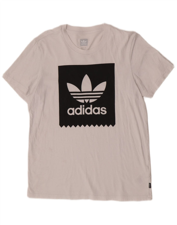 T-shirt grafica da uomo Adidas Top in cotone bianco medio