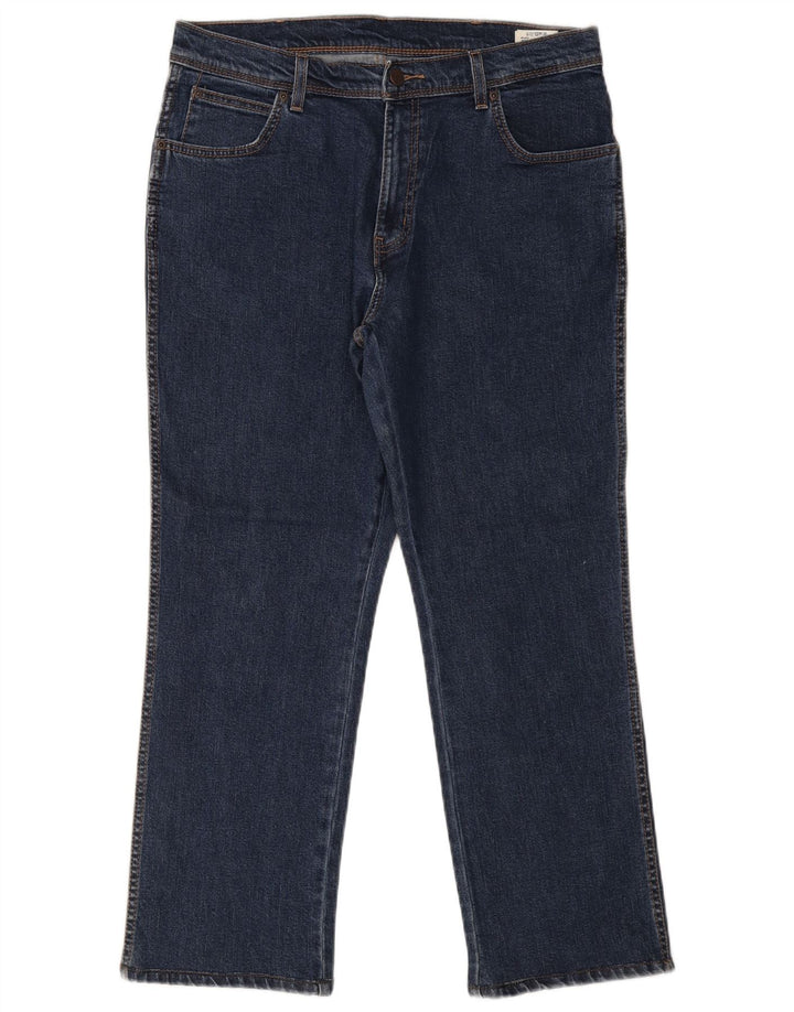 Jeans dritti da uomo Wrangler vestibilità regolare W36 L30 cotone blu