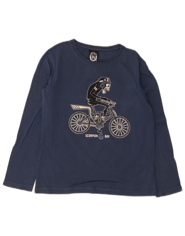 Scorpion Bay Boys Graphic Top Long Sleeve 9-10 Years Medium Navy Blue