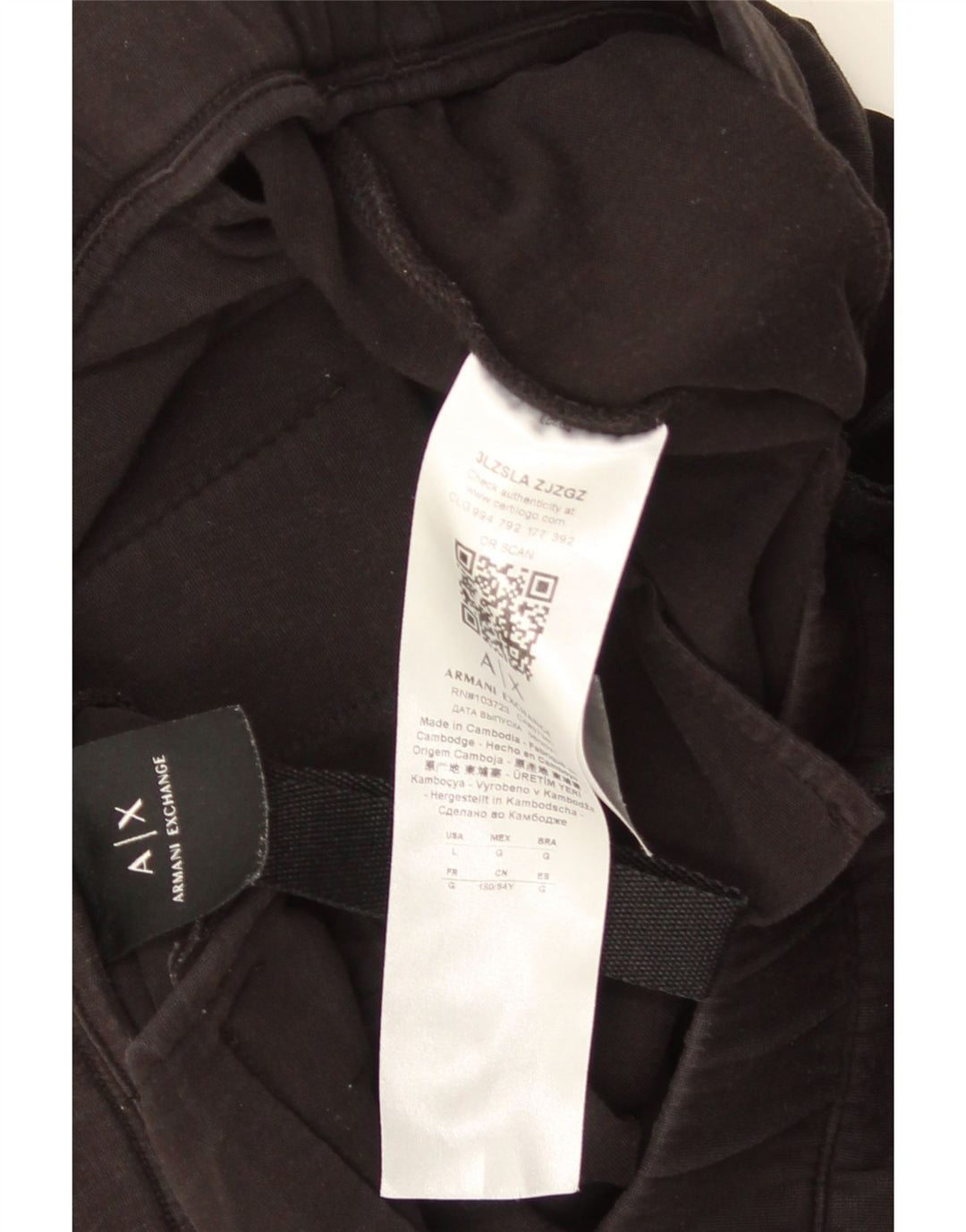 Pantaloncini cargo da uomo Armani Exchange Large W34 in cotone nero