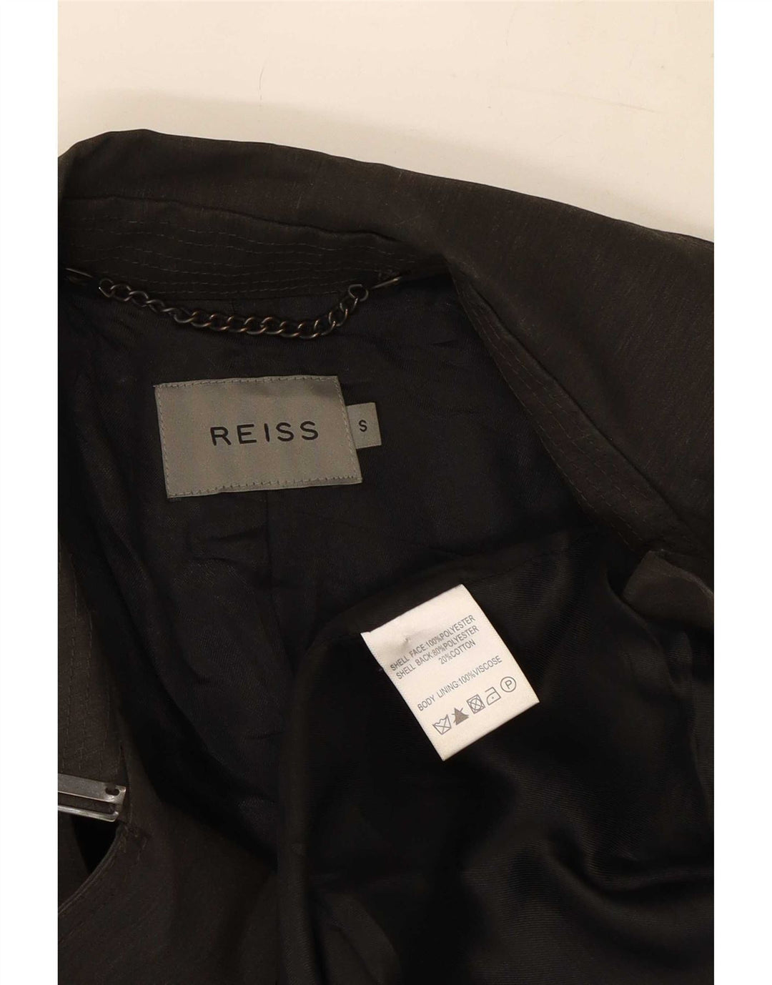 Trench da uomo Reiss UK 36 piccolo poliestere nero