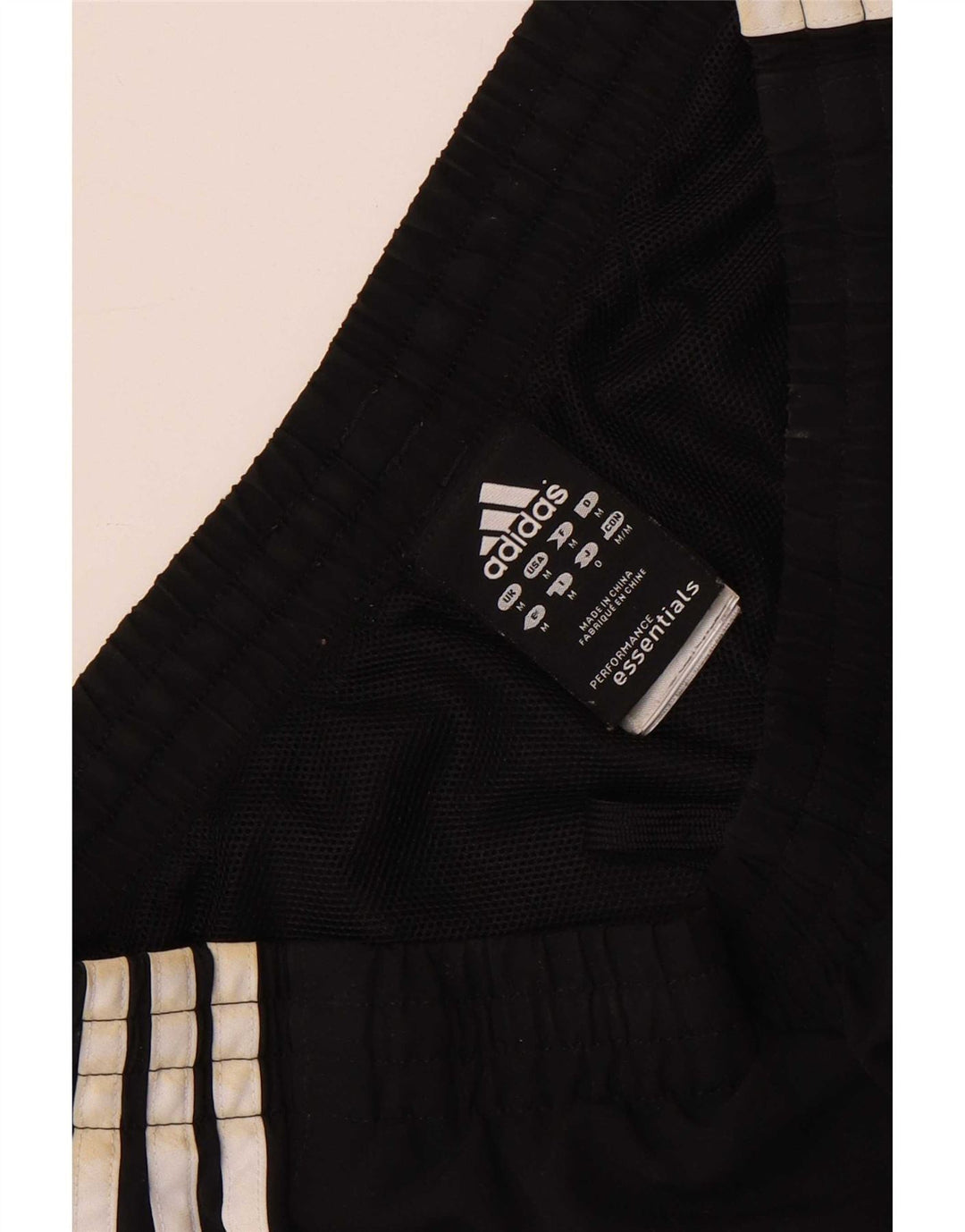 Pantaloncini sportivi da uomo Adidas medi neri in poliestere