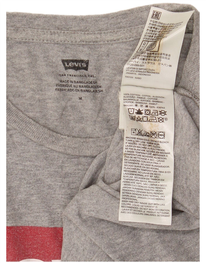 T-shirt grafica da uomo Levi's Top in cotone grigio medio