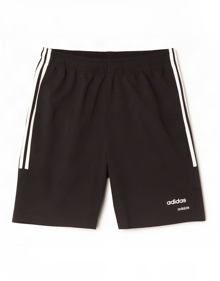 Pantaloncini sportivi da uomo Adidas medi neri in poliestere