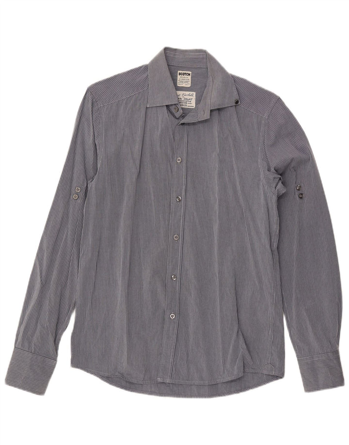 Camicia da uomo SCOTCH & SODA gessato blu medio