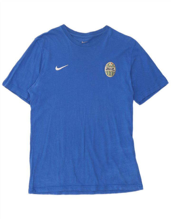 Nike Uomo HELLAS VERONA T-shirt Top Large Blu in cotone